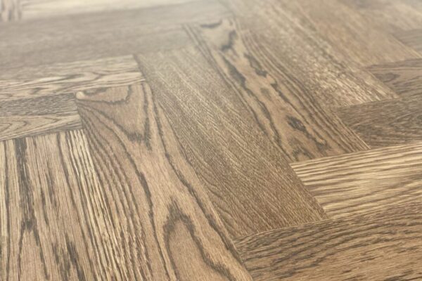 Herringbone hardwood floor installation, staining and finishing LUKS Construction Seattle, Bellevue, Redmond, Mercer Island, Sammamish, Issaquah