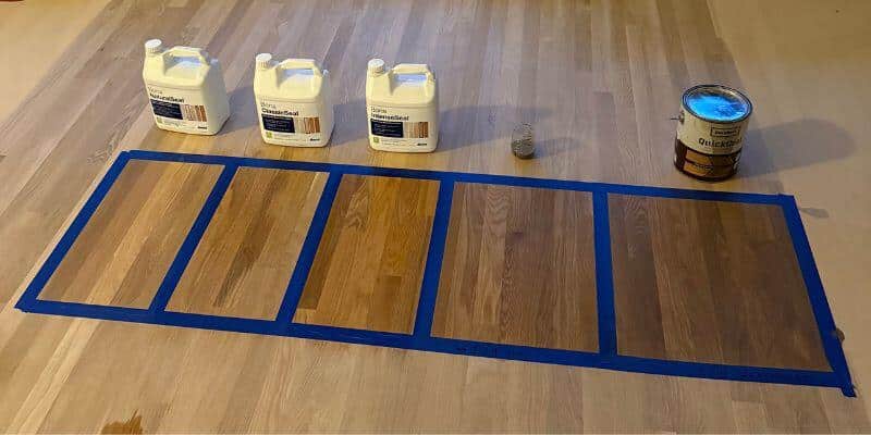 From Worn to Wow: The Real Process Behind Hardwood Floor Refinishing 5 Hardwood floor refinishing staining samples by LUKS CONSTRUCTION