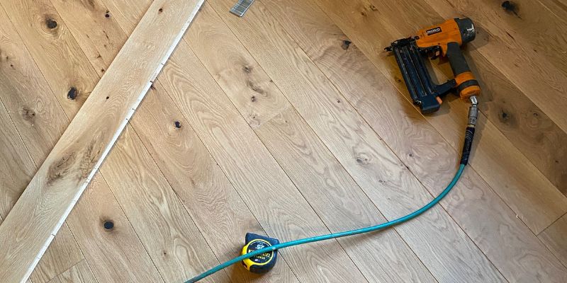 Engineered hardwood floors installation by LUKS Construction. Seattle, Bellevue