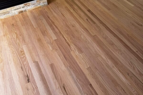 Refinished hardwood flooring in Seattle living room