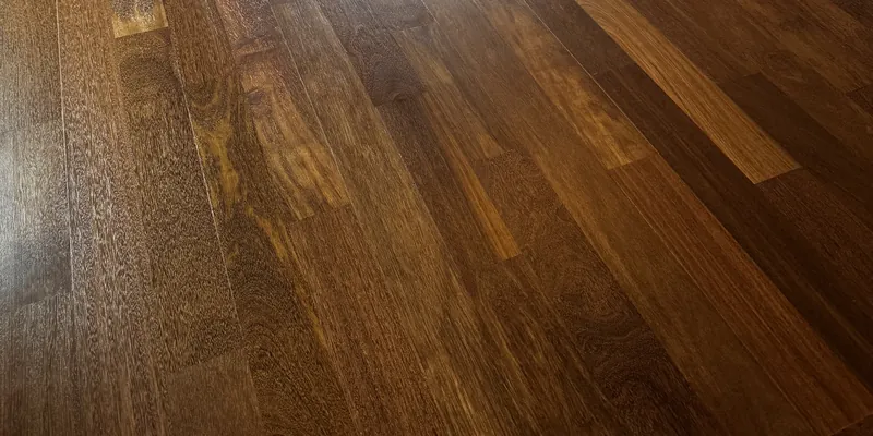 Ipe Floor Refinishing in Capitol Hill, Seattle 1 Refinished Brazilian walnut ipe floor with rich red-brown grain in Seattle